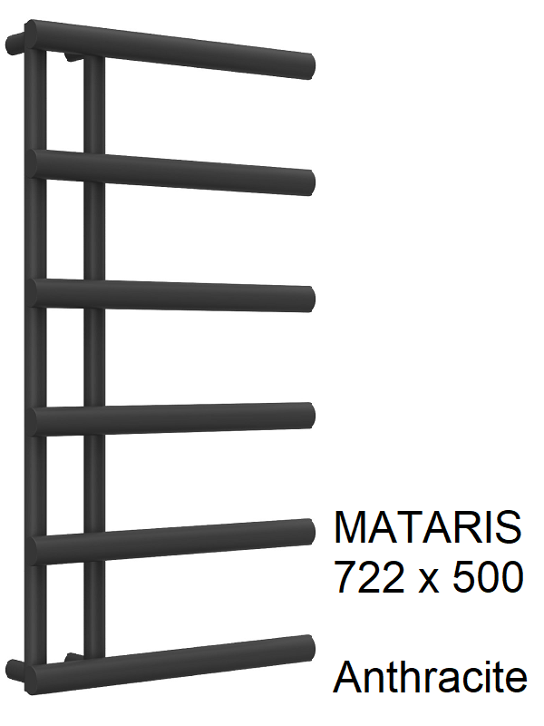 Matera  Towel Rail 998 x 500, Anthracite